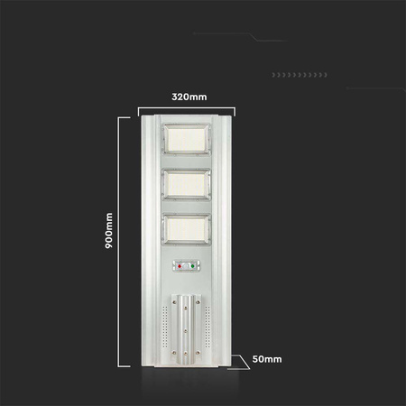 Oprawa Uliczna LED Solarna V-TAC 40W Czujnik ruchu, Pilot VT-30301ST 6500K 3500lm