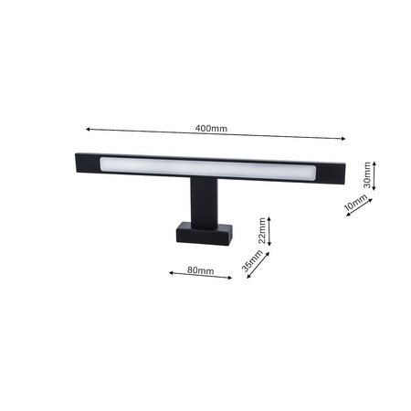 Kinkiet SHINE BLACK 7W LED czarny
