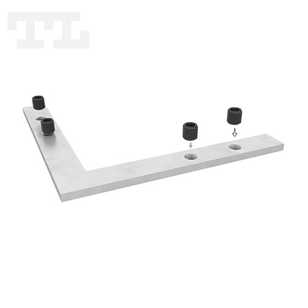 Łącznik kątowy 90 stopni z wkrętami dociskającymi (nr kat 750009)