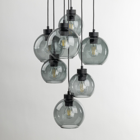 Lampa wisząca CUBUS GRAPHITE 7xE27 koło