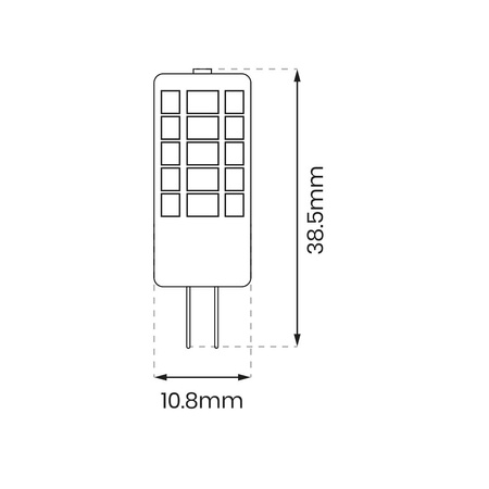 Żarówka LED 2W G4 12V 4000K Ceramiczna + PC