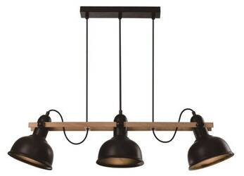 Lampa wisząca regulowana czarna 3x40W E27 loft Reno 33-79060
