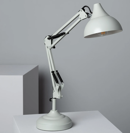 Lampka biurkowa FLEXO metalowa pastelowa zielona