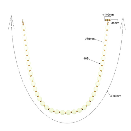Light prestige Dorado Rope 4m wisząca złota CCT LP-002/4M CCT