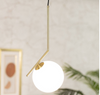 Lampa Wisząca z Metalu i Szkła Moonlight 1xE14 złota