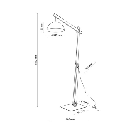 Lampa podłogowa OSLO BROWN 1xE27