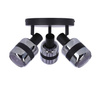 Yuki Lampa Plafon Czarny Matowy 3X15W E14 Klosz Dymiony