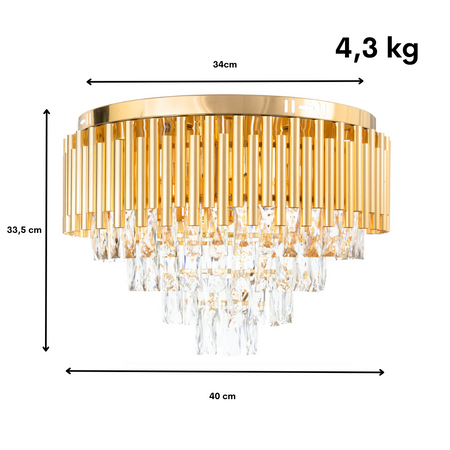 Lampa kryształowa luksusowa żyrandol Luxury WSC014 złota mała