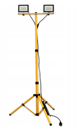 Halogen Naświetlacz LED 2 x 30W na statywie Żółtym 5500K