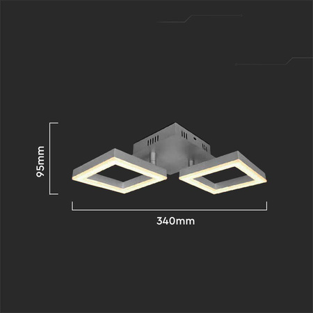 Oprawa Sufitowa V-TAC 17W LED Szara VT-7786 3000K 1490lm