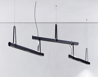 Kluś Lampa wisząca LED Tulip TU ADD ZW L=1131mm, DOT/Blenda, 43W, 3000K, DALI, CZARNY