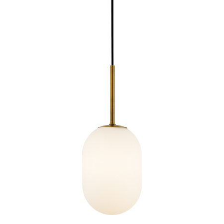 Lampa wisząca ALIAS GOLD 1xE14 fi 120 mleczna kula