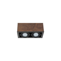Nowodvorski Lampa punktowa natynkowa podwójna drewniana BOX ANTIQUE ES111