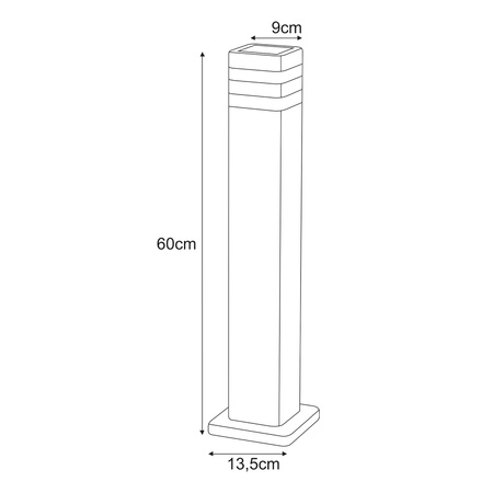 Czarna lampa ogrodowa, styl klasyczny, IP44 K-8208 z serii TAMIZA