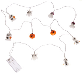 Lampki girlanda świetlna HALLOWEEN duszki dynie
