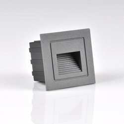 Oprawa schodowa podtynkowa LED 3W IP44 4000K kwadratowa szara