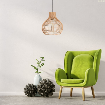 Klosz drewniany Harmony walec rattan