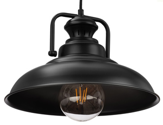 Lampa wisząca Rustykalna z łańcuchem czarna 1xE27