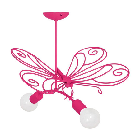 Żyrandol MOTYL 2 DARK PINK 2xE27