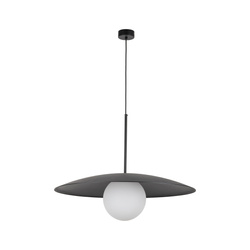 Tk Lighting SLATE BLACK GLASS lampa wisząca 1xE27