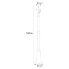 Lampa ogrodowa stojąca K-7007B/1N CZARNY/ZŁOTY z serii VASCO