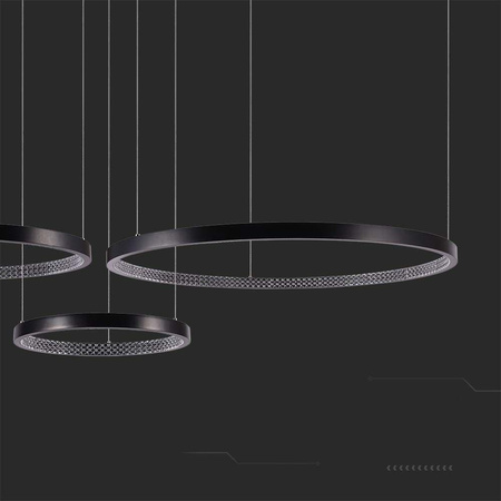Oprawa Zwieszana V-TAC 57W LED Czarna VT-7824 3000K 6840lm