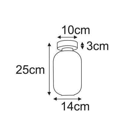 Lampa sufitowa ze szklanym, ryflowanym kloszem K-5752 z serii SILVA