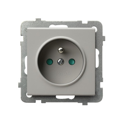 Ospel Sonata Kaszmir Gniazdo pojedyncze z uziemieniem z przesłonami torów prądowych GP-1RZP/m/82