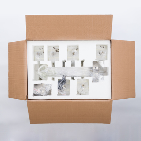 Nowodvorski Żyrandol szkło stal chromowana HAMPTON