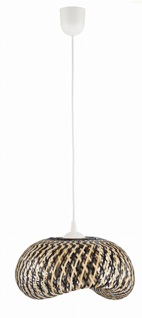 Lampa wisząca dwukolorowa BOHO bambusowa plecionka NUSA 50cm