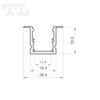 LED P25-1 Profil 2000 mm GOLD lakierowany (nr kat 862510292)