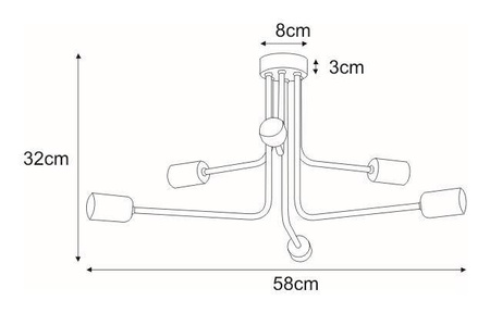 Lampa sufitowa K-4041 -PEKA