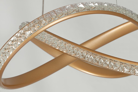 Efektowna lampa wisząca LED w kolorze złotym K-8237 z serii FONDI