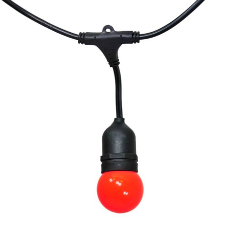 Girlanda zewnętrzna PARTY C 5,6 m E27 10 x G45 kolorowe 36V 6W