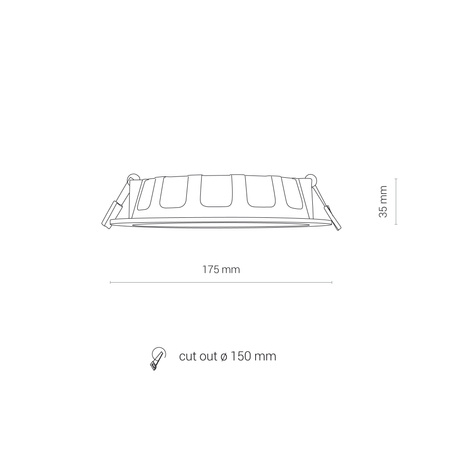 Nowodvorski Lampa podtynkowa biała CL KOS LED 16W