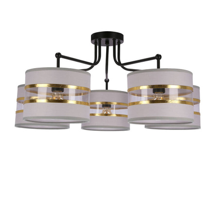 Lampa sufitowa biała/chrom 5xE27 Andy 35-00521