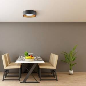 Plafon LED TULUZA czarno-złoty 24W 4000K