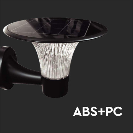 Kinkiet Ogrodowy Solarny V-TAC 15W LED IP65 Czujnik Ruchu CCT Czarny VT-425 6000K+4000K 1900lm 3 Lata Gwarancji