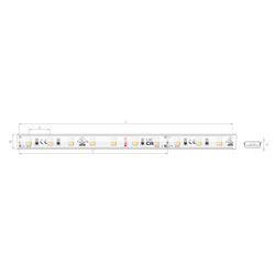 Kluś Taśma LED KWP-8KCR40-0480-24, 4000K, 472 lm/m, 4.8 W/m, IP65