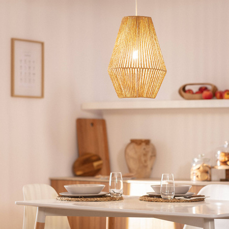 Naturalna lampa wisząca E27 Boho Trilla