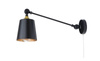 Kinkiet regulowany czarny metalowy LOFT łańcuszek