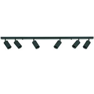Lampa ścienno-sufitowa MARIBEL 6 GU10 czarno-złota + czarne pierścienie