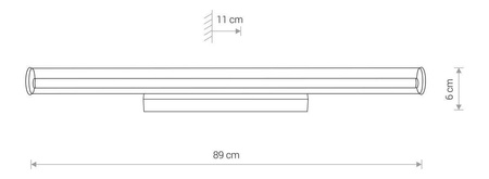 Nowodvorski Kinkiet szkło stal chromowana ION LED L 