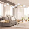 Lampa sufitowa Milano złota 8xE14 mleczne kule EP1C25