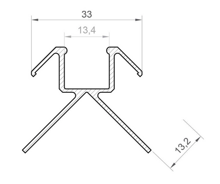 LED P17-3 Profil perforowany 1000 mm anod (nr kat 8617301)
