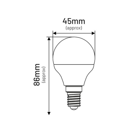 Żarówka LED G45 E14 7W KULKA neutralna 4000K 
