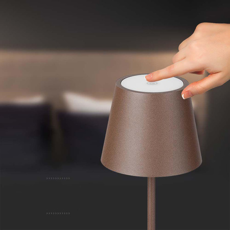 Lampa Podłogowa V-TAC 4W LED Brąz Corten IP54 Ładowalna VT-7544-C 3000K 300lm