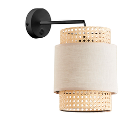 Kinkiet lampa ścienna Boho Naturę 1x E27 beżowy