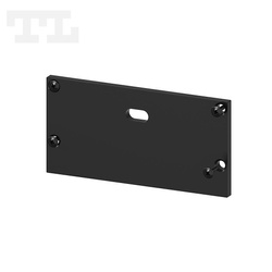 Zaślepka aluminiowa czarna P23-3 + P23-6 z otworem (wkręty w komplecie) (nr kat 7723615)