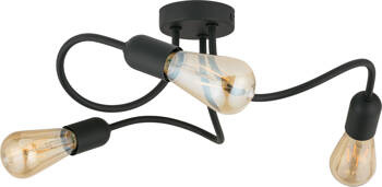 Lampa sufitowa WAVE Black 3xE27